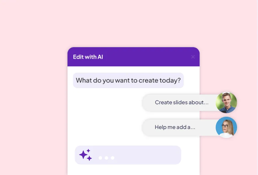 AhaSlides AI assistant creating content from a prompt