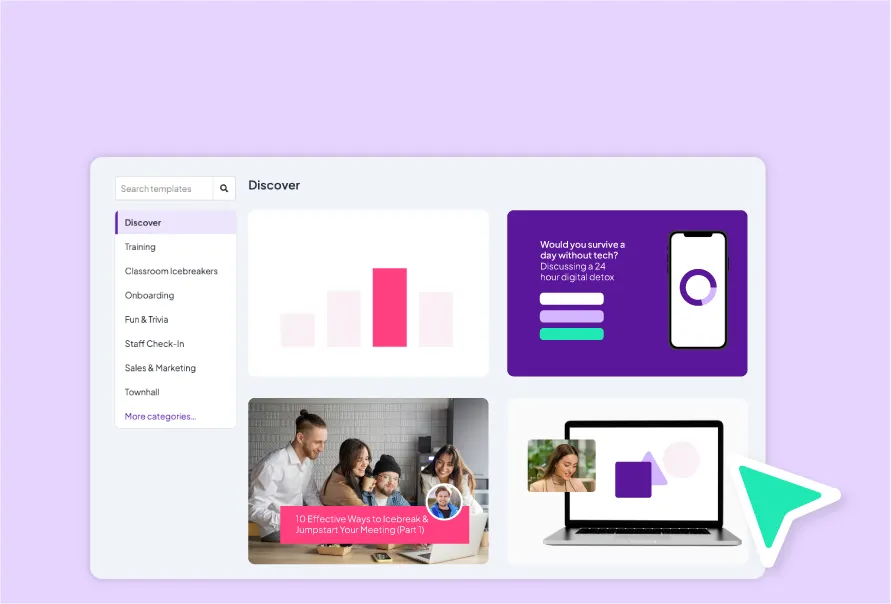 AhaSlides template library